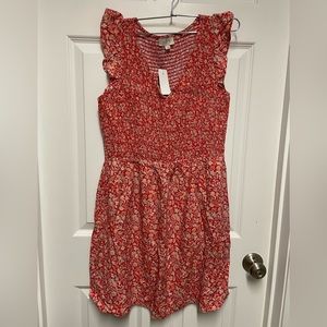 Women’s Loft Sun Dress. Size Medium, Red w/flowers